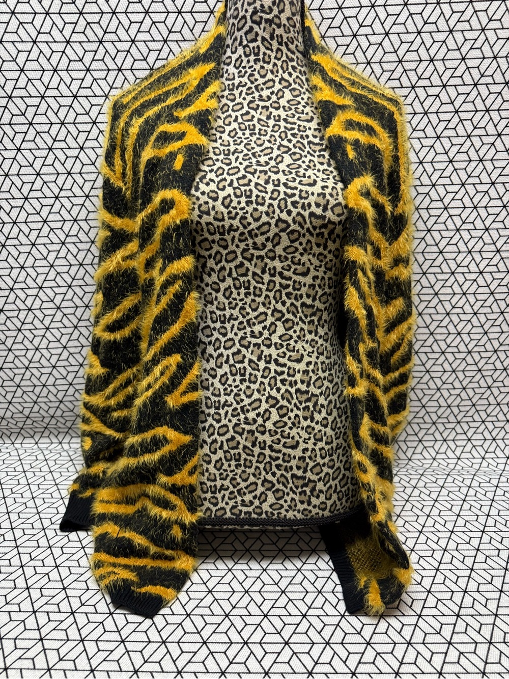 Susina Cashmere Zebra-Print Sweater